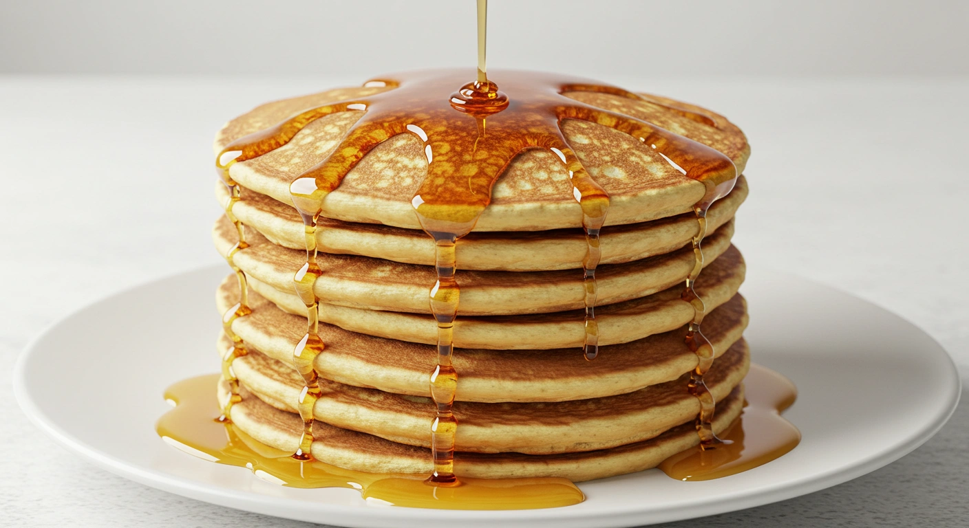 American Pancakes with Maple Syrup - tertiary view